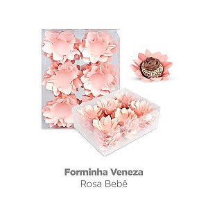 FORMA P/ DOCES VENEZA ROSA BEBE 40 UN