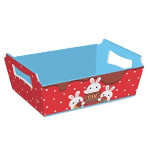 KIT CESTA FLOQUINHOS PASCOA M 22x15x9