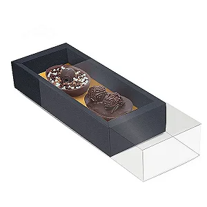 CAIXA GAVETA LUVA MOLDURA P/2 OVOS 50G SPECIALLA PRETO C/OURO