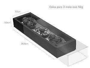 CAIXA GAVETA LUVA MOLDURA P/3 OVOS 50G SPECIALLA MARROM/ROSA GOLD