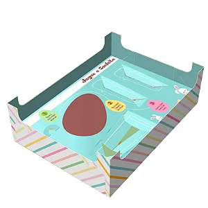 CAIXA MINI CONFEITEIRO OVO 100GR PASCOA C/5 8X22X16