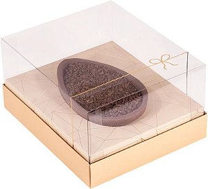 CAIXA OVO 150/250GR OFF WHITE/CARAMELO 9X16X12 UNID C4611