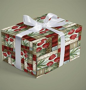 BOBINA 40CM FLORAL ROSAS VERMELHAS 270