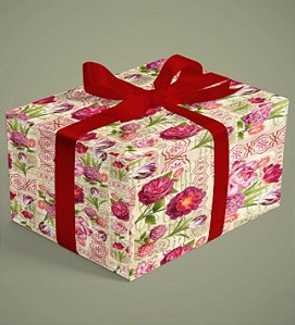 BOB.60 FLORAL REF C0311 TONS VERMELHO E ROSA