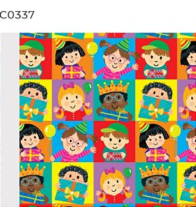 BOBINA PRES.60CM CRIANCAS COROA/PRESENTE R.337