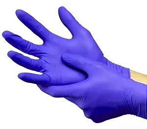 LUVA NITRILICA SONIC AZUL XG SEM PO C/100