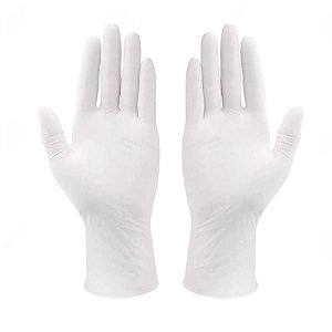 LUVA NITRILICA WHITE G S/PO C/100 UND