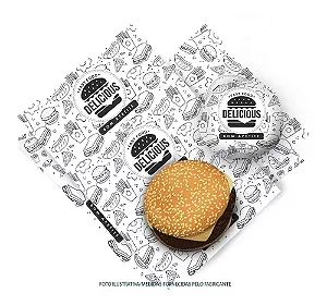 PAPEL ACOPLADO MONO BURGUER RIO BRANCO 18 GR 30X38 C/400