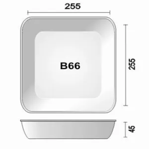 BANDEJA ISOPOR BDJ066 BRANCA C/5 - 25x25x4,5cm