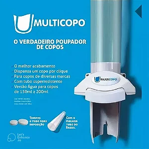 DISPENSER COPO 150/180/200ML BRANCO NOBRE