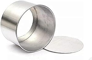 FORMA REDONDA FUNDO FALSO 15,3X10CM ALUMINIO