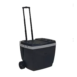 CAIXA TERMICA 42 LITROS PRETA COM RODAS - MOR