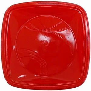 PRATO 21 QUADRADO VERMELHO C/10