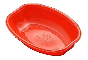CUMBUCA OVAL BIODEGRADAVEL VERMELHA C/10