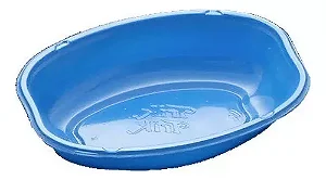 CUMBUCA OVAL BIODEGRADAVEL AZUL C/10