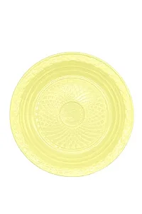 PRATO 15CM BIODEGRADAVEL REDONDO RASO AMARELO CANDY C/10