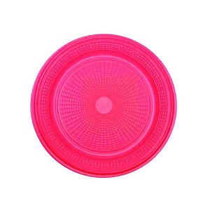 PRATO 15CM BIODEGRADAVEL REDONDO RASO PINK C/10