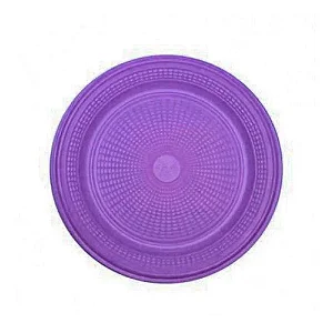 PRATO 15CM BIODEGRADAVEL REDONDO RASO ROXO C/10