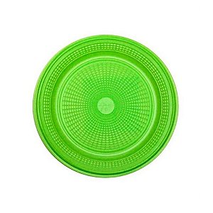 PRATO 15CM BIODEGRADAVEL REDONDO RASO VERDE C/10