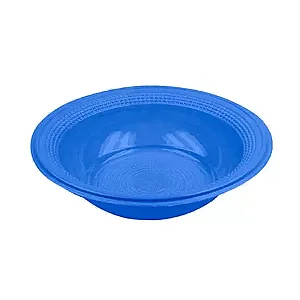 PRATO 15CM BIODEGRADAVEL REDONDO FUNDO AZUL C/10