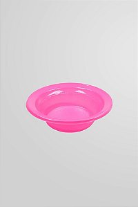 PRATO 15CM BIODEGRADAVEL REDONDO FUNDO ROSA C/10