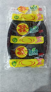 TRAVESSA RETANGULAR MEDIA PRETA C/10