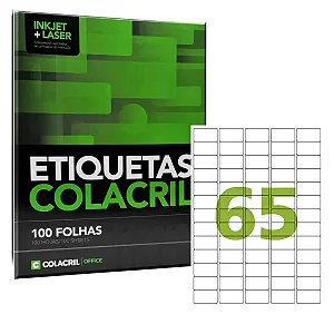 ETIQUETA INKJET LASER COLACRIL 100FLS CA 4351