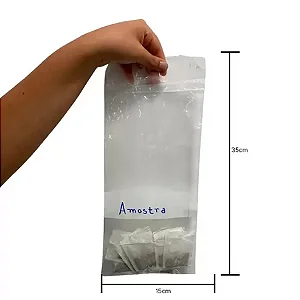 SACO AMOSTRA TARJA 15X35 0,10 C/500