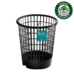 CESTO VAZADO PARA PAPEL COR PRETA