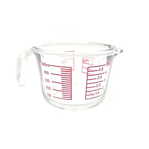 JARRA MEDIDORA VIDRO 500ML TRANSPARENTE