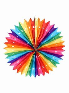 GUIRLANDA JUNINA COLORIDA REDONDA 40CM