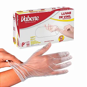 LUVAS DE VINIL P COM PO VABENE C/100 UND