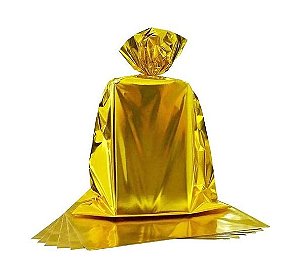 SACO PRESENTE METALIZADO 60X90 OURO C/25