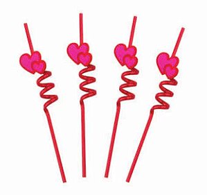 CANUDO DIVERTIDO CORACOES C/4 UNIDADES