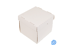 CAIXA BRANCA P/ BOLO TAM Nº1 22X22X20CM C/5