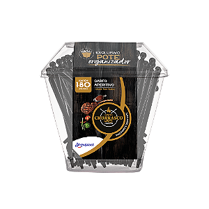 GARFO APERITIVO CHURRASCO PREMIUM PRETO C/180