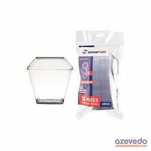 KIT POTE ACRILICO 180ML C/10