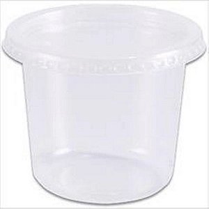 KIT POTE/TAMPA PP REDONDO 350 ML - 24 UN - DANUBIO