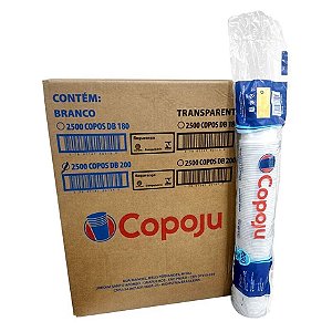 COPO DESCARTAVEL 200ML PS COPOJU TRANSP C/100 UND