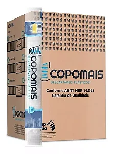 COPO DESCART, 300ML PS TRANSP. 100 UN