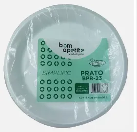 PRATO ISOPOR 23CM BOM APETITE C/25 UND