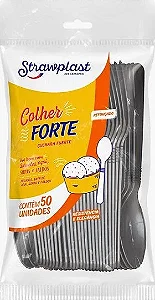COLHER FORTE PRATA C/50