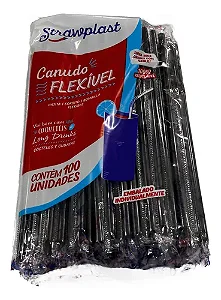 CANUDO PRETO 6MM FLEXIVEL SACHE C/100 UND