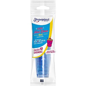 COPO MINI 25ML AZUL NEON CX 50 C/10