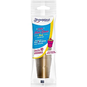 COPO ACRIL MINI 25ML DOURADO C/10