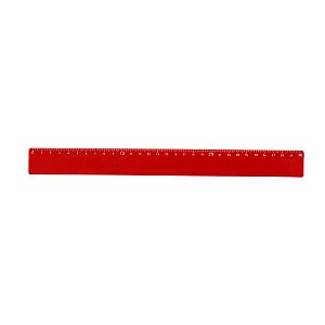 REGUA R30 DE 30 CM ESCOLAR - VERMELHA