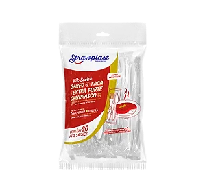 KIT SACHE GARFO E FACA EXTRA FORTE BRANCO