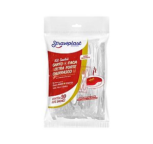 KIT SACHE GARFO E FACA EXTRA FORTE BRANCO