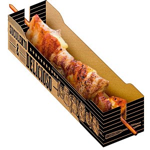 Caixa p/ Espetinho Frases Kraft C/50