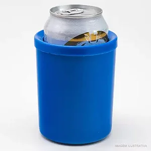 PORTA LATA 350ML PLASTICO AZUL
